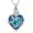 Blue-Steel, variant on Personlized Heart Cremation Urn Necklace For Ashes Stainless Crystal Heart Memorial Jewelry For Women Men