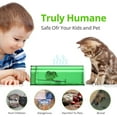 thumbnail image 2 of INFISU Humane Mouse Trap, Easy to Set, Reusable, Safe for Kids/Pets, Suitable for Outside Use, 2 Pack (Green), 2 of 8