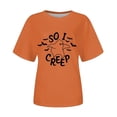 thumbnail image 3 of Graphic Tees for Women Graphic Tees For Women 2024 Short Sleeve Crew Neck T-Shirts with Halloween Print Cute Athletic Tops for Women Lightweight Everyday Wear Comfortable Casual Style Brown XXL, 3 of 3