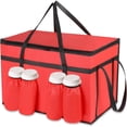 thumbnail image 2 of 3XL Insulated Food Delivery Bag with 4 Cup Holder - 23x15x14in Large Warm/Cooler Bag for Pizza, Beverages, Grocery & Takeout - Zippered Top, Leakproof Design for Catering & Food Transport, 2 of 8