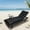 Black, variant on JOVELL Outdoor Chaise Lounge Cushion, 71"×20"×4" Thick Waterproof Patio Furniture Cushion, Fade & UV Resistant Rocking Chair Pad for Pool Backyard Beach, 1Pack, Dark Gray