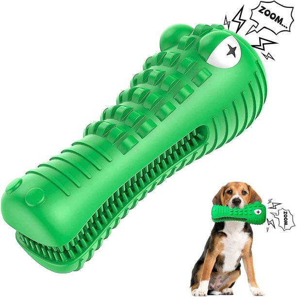 Juguetes masticables para perros, cepillo de dientes para perros, palo para limpieza dental, cepillado chirriante, cuidado bucal para cachorros, perros medianos y grandes, duradero y resistente.
