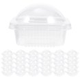 thumbnail image 1 of PENGXIANG 50 Pcs Sweetmeats Package Boxes Clear Reusable Plastic Cupcake Containers with Dome Lids, 1 of 6
