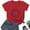 Red, variant on FamilyThread Children's Casual Loose T-shirt American Flag 4th of July Bow Style Summer Comfortable Short Sleeved Round Neck Top For 3-15Y