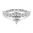 thumbnail image 4 of IGI Certified 2 Carat Marquise Shape Lab Grown Diamond Engagement Ring | 14K White Gold | Keziah Side Stone Square Diamond Ring | FG-VS1-VS2 Quality Friendly Diamonds, 4 of 6