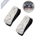 thumbnail image 1 of 2 Pack Car Glasses Holders for Sun Visor Sunglasses Eyeglass, Car Sunglasses Clip Double Layer with Ticket Card Clip, 1 of 7