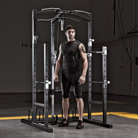 Marcy Home Gym Cage System Workout Station for Weightlifting, Bodybuilding and Strength Training MWM-7041