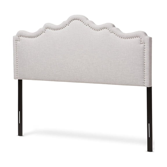 Baxton Studio Nadeen Modern and Contemporary Greyish Beige Fabric Full Size Headboard