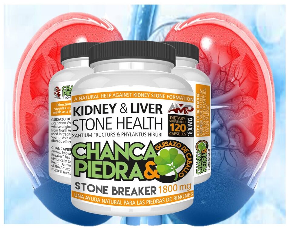 Chanca Piedra Phyllanthus gallblader Kidney Stone Breaker liver Gallstones Pill 120 Capsules
