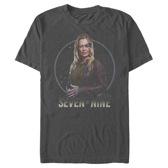 Men's Star Trek: Picard Seven of Nine  Graphic Tee Charcoal Small