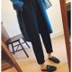 thumbnail image 2 of Pantalones Harlan de lana gruesa de otoño e invierno, pantalones de traje de nabo sueltos para mujer, pantalones casuales de pierna recta de gran tamaño, 2 of 5