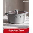 thumbnail image 5 of MICHELANGELO Ceramic Stock Pot with Lid - Nonstick Soup Pot for Induction Cooktop, 8-Quart Non Stick Cooking Pots with Silicone Handle Covers & Pot-Holder, Grey, 5 of 10
