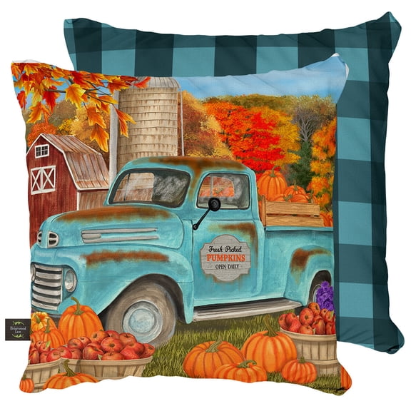 Briarwood Lane Fall Indoor/Outdoor Pillow 17x17 Fresh Picked Pumpkins For Fall Pillow