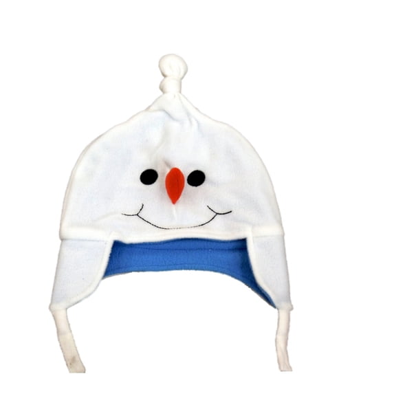 CP Infant Boys & Girls White Fleece Snowman Peruvian Trapper Hat 6-12 Months