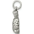 thumbnail image 2 of Sterling Silver Antiqued Boxing Gloves Charm Casted Polished Material Lustrous Enchanting Sparkling Bring sparkle and sophistication to your day, 2 of 4
