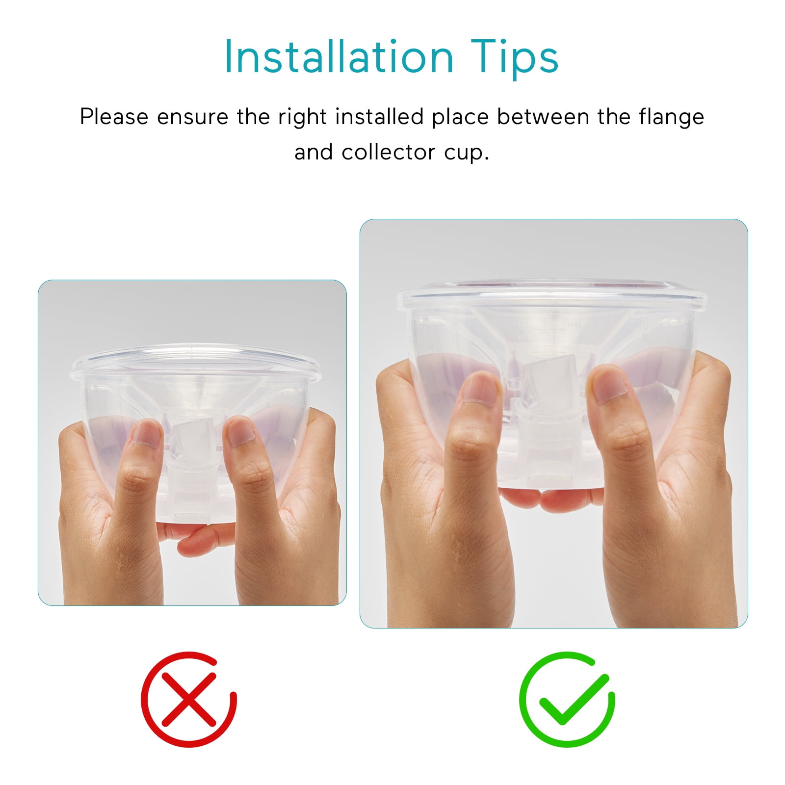 Paruu P10 Full Set Collector Cup, Original Breast Pump Replacement Accessories, 1 Set
