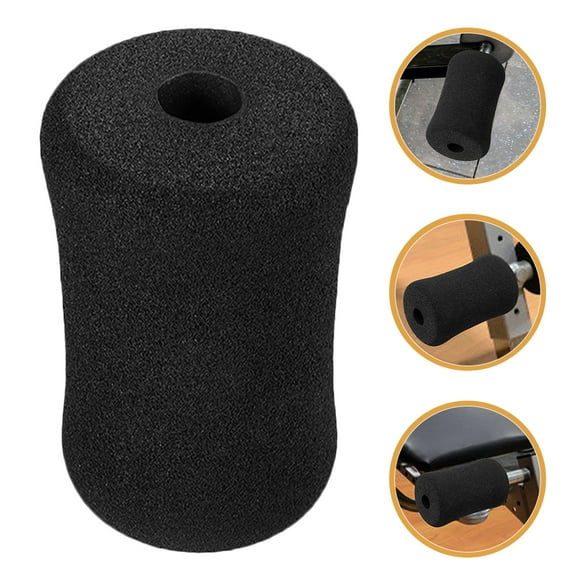 Supvox 5Pcs Black Sponge Roller Pads Replacement for Gym Equipment Cushioned Leg and Foot Pads