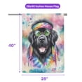 thumbnail image 5 of Hippie Newfoundland Portrait Watercolor Tie-Dye Vintage Styles House Flag 28x40in Double Sided Newfie Dog Lover Gifts Outdoor Decor - 00014, 5 of 5