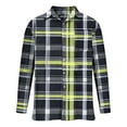 thumbnail image 4 of JUSLIO Plaid Long Sleeve T Shirts for Men Casual Graphic Tops Fashion Long sleeve Collar Tops Multicolor 3XL, 4 of 4