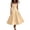 Khaki, variant on Women's Dress Sleeveless Square Neck Women Polka Dot A-Line Midi Elegant Cocktail Party Dress Black M