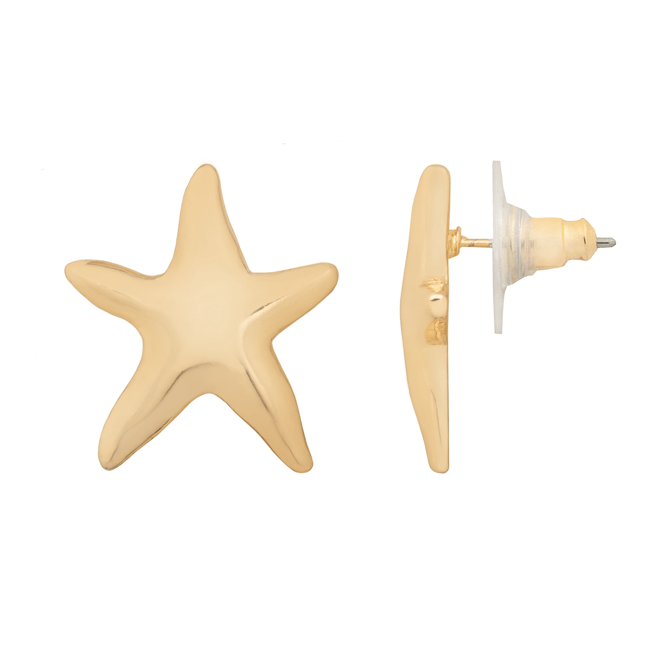 Time and Tru Women's Gold Tone Starfish Stud Earrings