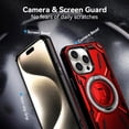 thumbnail image 6 of Armor Magnetic Stand for iPhone 16 Pro Max Case, Magsafe Kickstand [360° Rotating Ring Rugged Tough, Military ShockProof Heavy Duty Protective] Phone Case for iPhone 16 Pro Max - Black, 6 of 7