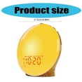 thumbnail image 5 of Multipurpose LED Light Wood Grains Sunrises Wake Up Lamp Digital Alarm Clock, 5 of 9