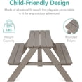thumbnail image 5 of Wubio Kids Wooden Picnic Table, Outdoor Activity & Dining Table w/Adjustable Collapsible Umbrella, Built-in Seats - Gray/Navy, 5 of 16
