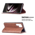 thumbnail image 4 of Feishell for Samsung Galaxy S23 Ultra 6.8 inch Folio Flip Case,Premium Durable PU Leather Magnetic Closure Credit Card Slots Kickstand Shockproof TPU Inner Wallet Phone Case,Brown, 4 of 9