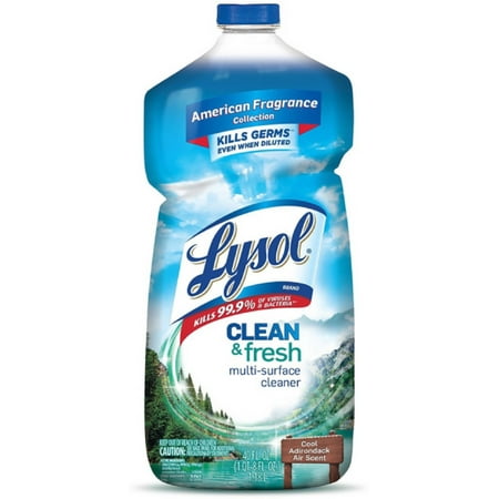 Lysol Clean & Fresh Multi-Surface Cleaner, Cool Adirondack 40 oz (Pack of 2)