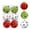 A6#, variant on 3.15 inch, Red White Green Mixed Christmas Ornaments,Shatterproof Wrap Cloth Foam Christmas Ornament Balls for Xmas Christmas Tree Decoration, 6 Count