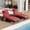 Red, variant on Wiilayok Outdoor Chaise Lounge Set of 2,Rattan Wicker Chaise Lounge with Adjustable Backrest, Outdoor Reclining Chairs for Garden Pool Backyard Deck,White