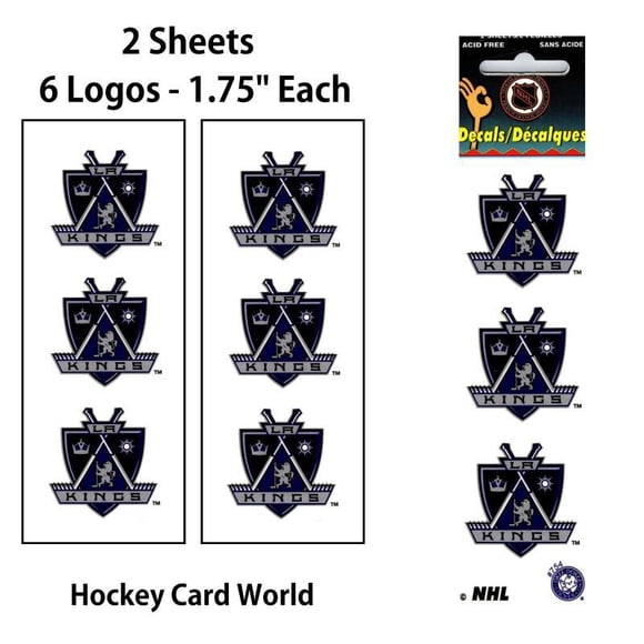 Los Angeles Kings 1.75" Logo Stickers Decal (Pack of 2 Sheets)