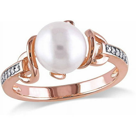 Everly Women's Cultured Pearl and Diamond Ring