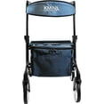 thumbnail image 4 of KMINA PRO - Tall Rollator Walker with Seat for Tall People (User Height 5'7" to 6'6" Approx.), Folding Rollators for Tall People, 4 of 7