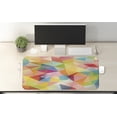 thumbnail image 2 of Geometric Computer Mouse Pad, Polygonal Arrangement with Colorful Abstract Triangles Ornamental Illustration, Rectangle Non-Slip Rubber Mousepad X-Large, 35" x 15", Multicolor, by Ambesonne, 2 of 2