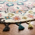thumbnail image 3 of SAFAVIEH Novelty Cainneach Colorful Floral Wool Area Rug, Pink/Blue, 5' x 5' Round, 3 of 3