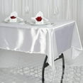 thumbnail image 3 of Balsa Circle 60" x 102" Satin Rectangular Tablecloth White Table Linen, 3 of 4