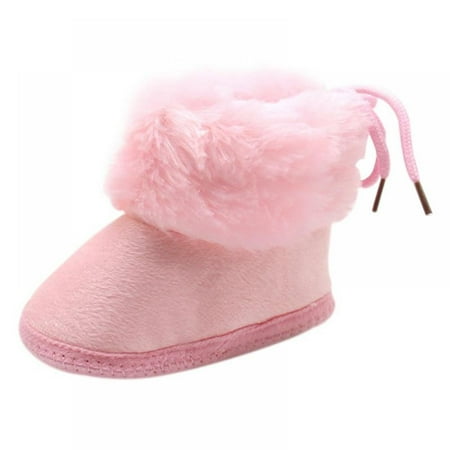 

Baby Girl Soft Booties Winter Warm Shoes Infant Toddler Anti-Skid Snow Boots 0-18M