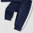 thumbnail image 6 of TOWED22 Toddler Baby Boy Sweatshirt Outfit Dinosaur Print Long Sleeve Shirt Jogger Pants Fall Outfits Winter Clothes Set Size:18-24 M,Color:Blue, 6 of 7