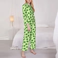 thumbnail image 3 of Fotbe Broccoli Vegetables Conjunto de Pijama de Manga Larga para Mujer con Estampado, Ropa de Dormir de 2 Piezas, Conjunto de Casa Suave y Cómodo con Bolsillos-Medium, 3 of 7