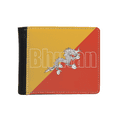 thumbnail image 1 of Bhutan Country Flag Name Flip Bifold Faux Leather Wallet  Multi-Function Card Purse, 1 of 4