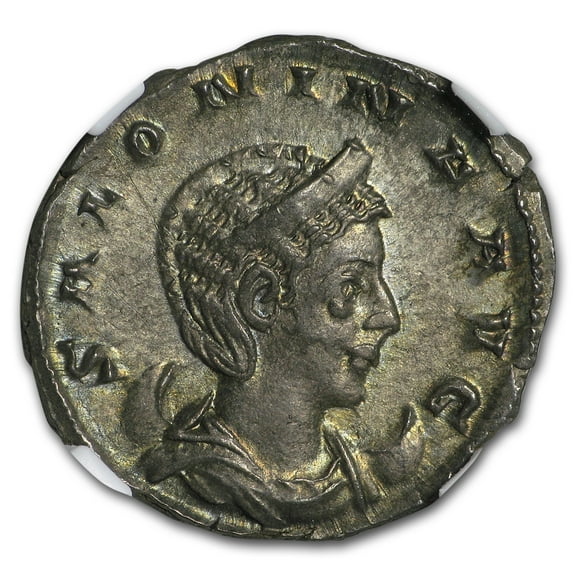Roman Double Denarius Salonina (254-268 AD) AU NGC