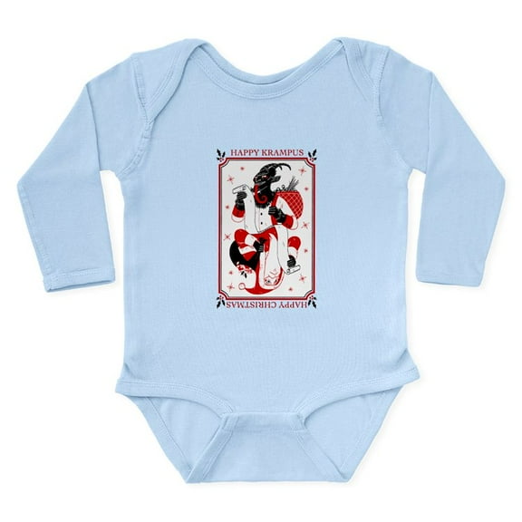 CafePress - Happy Christmas Krampus Body Suit - Long Sleeve Cotton Baby Bodysuit