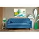 thumbnail image 1 of Sofá Cama Makora Ilios Velvet Azul Capitonado, 1 of 8