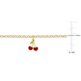 thumbnail image 3 of Miabella Cherry Charm Rolo Chain Bracelet in Yellow Plated Sterling Silver, 3 of 4