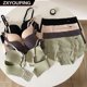 thumbnail image 2 of Conjunto De Sujetador De Seda De Hielo Inalámbrico Para Mujeres Push Up Bra Hermosa Espalda Sexy Ropa Interior Cómoda Sin Costuras Panty, 2 of 5