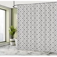 thumbnail image 4 of Ambesonne Damask Shower Curtain, Old Fashioned Abstract Art, 69"Wx70"L, Dimgray Pearl, 4 of 4