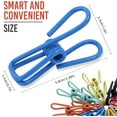 thumbnail image 2 of 30 Pack Assorted Chip Bag Clips Utility - PVC 2 Inch Coated Colorful Sealer for Sealing Food - Paper Holder, Clothesline Clip for Laundry Hanging, Kitchen Bags, Multipurpose Clothes Pins Random color, 2 of 7