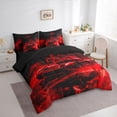 thumbnail image 4 of Feelyou Neon Race Car Twin Bedding Sets 7-Piece for Kid, Fashion Automobile Bedding Comforter Set, Red Racing Horse Animal Reversible Sheet Sets, Luxury Bedroom Decor, 4 of 8